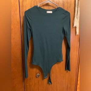 Popular 21 size medium Dark teal bodysuit long sleeve